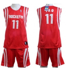 Houston Rockets 11 YAO Red Jerseys&Shorts