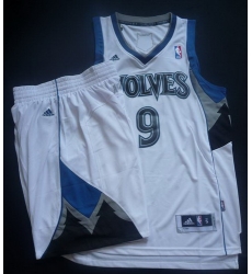 Minnesota Timberwolves 9 Ricky Rubio White Revolution 30 Swingman NBA Suits