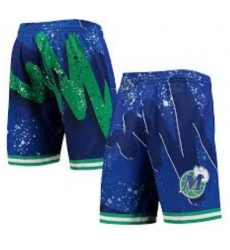 Men Dallas Blue Green NBA Shorts