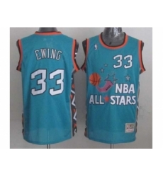 NBA 96 All Star #33 Ewing Blue Jerseys