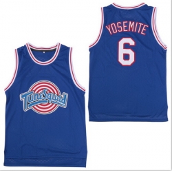 Tune Squad 6 Yosemite Blue Stitched Movie Basketball Jersey