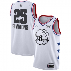 Men's Philadelphia 76ers Ben Simmons Jordan Brand White 2019 NBA All-Star Game Finished Swingman Jersey