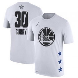 Warriors 30 Stephen Curry White 2019 NBA All Star Game Men's T Shirt