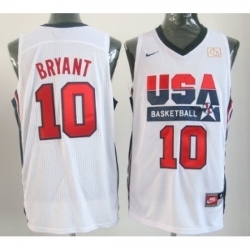 USA Kobe Bryant Dri Fit Material White Stitched NBA Jersey USA Kobe Bryant Dri Fit Material White Stitched NBA Jersey