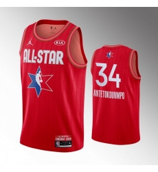 Bucks 34 Giannis Antetokounmpo Red 2020 NBA All Star Jordan Brand Swingman Jersey