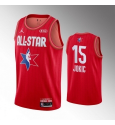 Nuggets 15 Nikola Jokic Red 2020 NBA All Star Jordan Brand Swingman Jersey