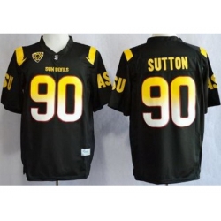 Arizona State Sun Devis (ASU) 90 Will Sutton Black NCAA Jerseys