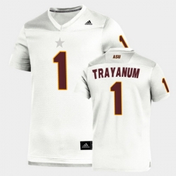 Men Arizona State Sun Devils Deamonte Trayanum Replica White Football Jersey