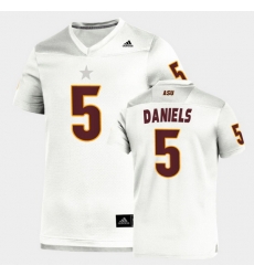 Men Arizona State Sun Devils Jayden Daniels Replica White Football Jersey