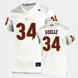 Men Arizona State Sun Devils Kyle Soelle Replica White Football Jersey