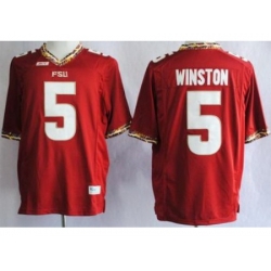 Florida State Seminoles FSU 5 Jameis Winston Red NCAA Jerseys