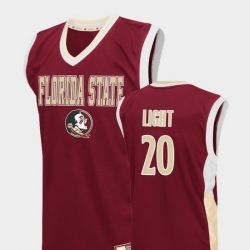 Men Florida State Seminoles Travis Light Red Fadeaway College Basketball Jersey