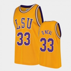 LSU Tiger Shaquille O'Neal Gold Replica Men'S Jersey