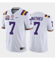 LSU Tiger Tyrann Mathieu White Home Men'S Jersey