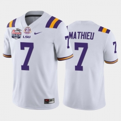 LSU Tiger Tyrann Mathieu White Home Men'S Jersey