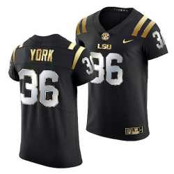 Lsu Tigers Cade York 2021 22 Golden Edition Elite Football Black Jersey