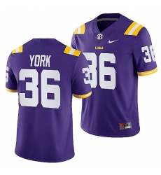 Lsu Tigers Cade York Purple College Football Men Jersey