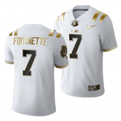 Lsu Tigers Leonard Fournette Golden Edition Limited Nfl White Jersey