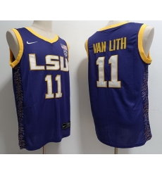 Men LSU Tigers #11 Hailey Van Lith Purple Baseball Stitched NCAA Jersey