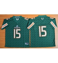 Hurricanes #15 Brad Kaaya Green Stitched NCAA Jerseys