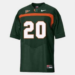 Men Miami Hurricanes Ed Reed College Football Green Jersey