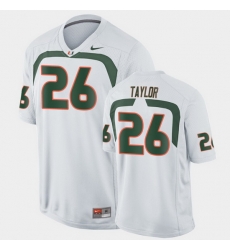 Men Miami Hurricanes Sean Taylor Game White College Football Jersey