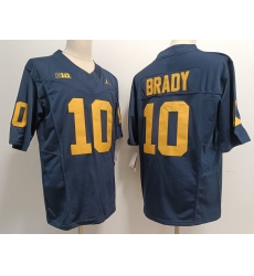 Men Women Youth Michigan Wolverines #10 Tom Brady Navy 2023 F U S E College Football Jersey