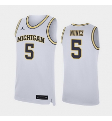 Michigan Wolverines Adrien Nunez White Replica Men'S Jersey