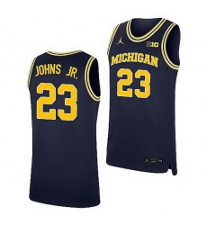 Michigan Wolverines Brandon Johns Jr. Navy Replica College Basketball Jersey