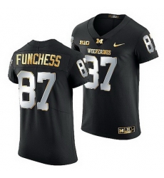 Michigan Wolverines Devin Funchess Golden Edition Nfl Alumni Black Jersey