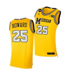 Michigan Wolverines Jace Howard Yellow Blm Social Justice Men Jersey