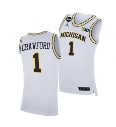 Michigan Wolverines Jamal Crawford 2021 Big Ten Regular Season Champions Blm White Jersey