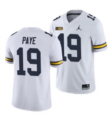 Michigan Wolverines Kwity Paye White Game Men'S Jersey