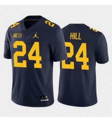 Michigan Wolverines Lavert Hill Navy Home Men'S Jersey