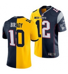 Michigan Wolverines Tom Brady Maize Navy Return New England Men Jersey