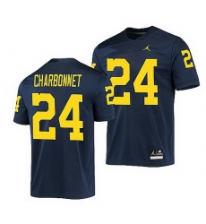 Michigan Wolverines Zach Charbonnet Navy Game Men'S Jersey