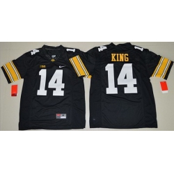 Hawkeyes #14 Desmond King Black Stitched NCAA Jersey