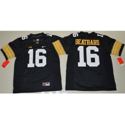 Hawkeyes #16 C  J  Beathard Black Stitched NCAA Jersey