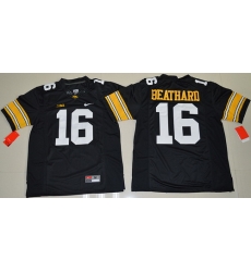 Iowa Hawkeyes 16 C J  Beathard Black College Football Jersey