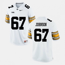 Jaleel Johnson White Iowa Hawkeyes Alumni Football Game Jersey