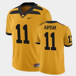 Men Iowa Hawkeyes Connor Kapisak College Football Gold Alternate Game Jersey