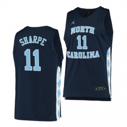 North Carolina Tar Heels Day'Ron Sharpe Navy Alternate Men Jersey