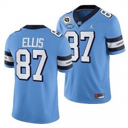 North Carolina Tar Heels Greg Ellis Blue College Football Alumni Jersey