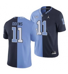 North Carolina Tar Heels Josh Downs College Football Navy Blue Split Edition Game Jersey