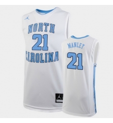 North Carolina Tar Heels Sterling Manley White Replica Men'S Jersey