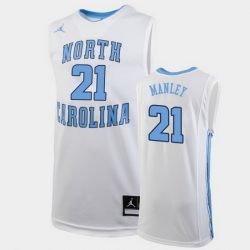 North Carolina Tar Heels Sterling Manley White Replica Men'S Jersey