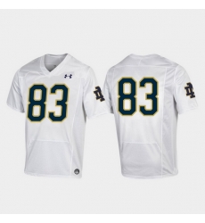 Men Notre Dame Fighting Irish 83 White Replica Football Jersey