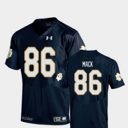 Men Notre Dame Fighting Irish Alize Mack 86 Navy College Football Replica Jersey