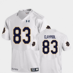 Men Notre Dame Fighting Irish Chase Claypool 83 White College Football Replica Jersey