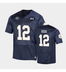 Men Notre Dame Fighting Irish Ian Book Replica Navy College Football Playoff Jersey